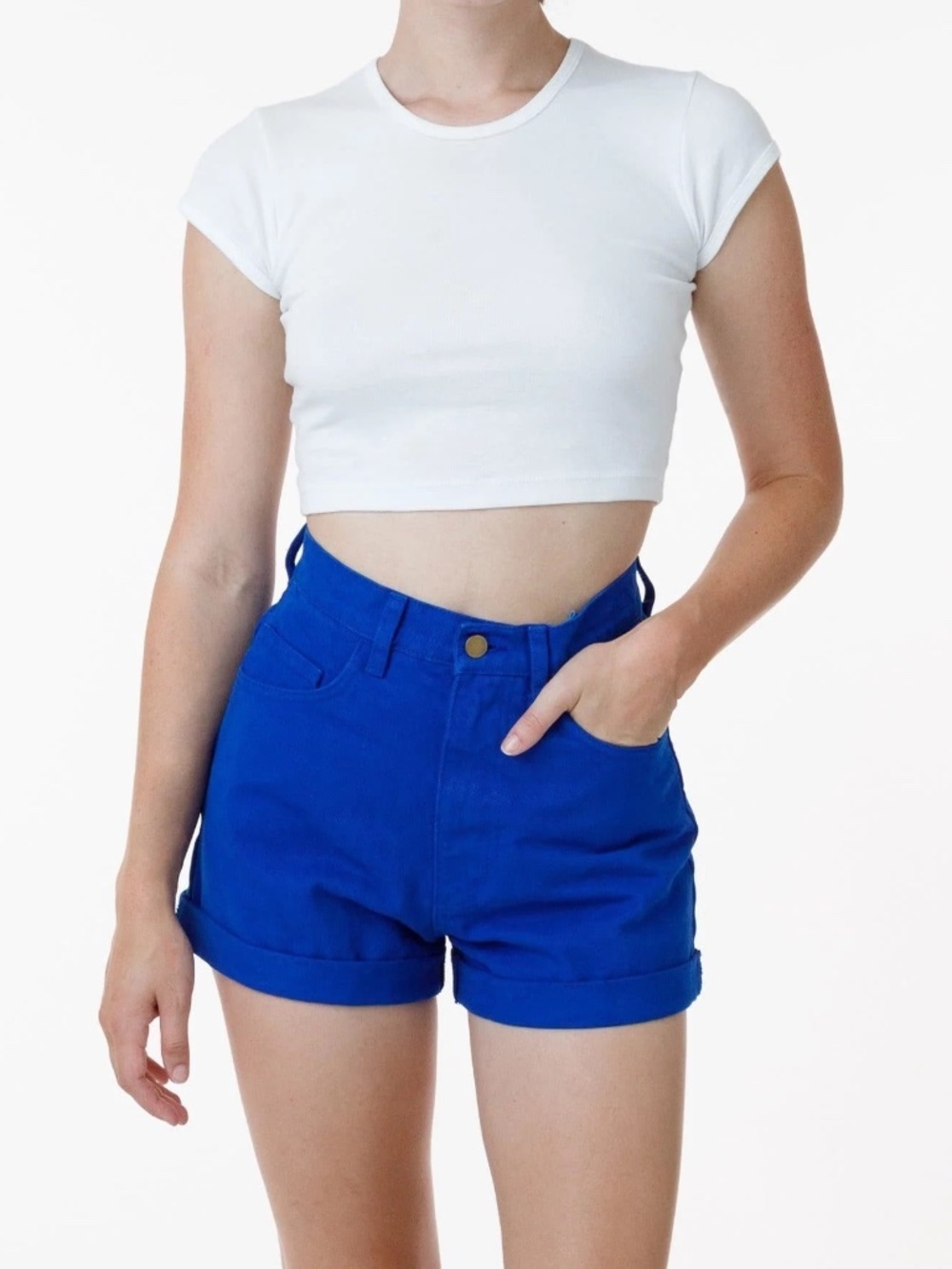 Bull Denim Garment Dye Cuff Short (Limited Edition), Cobalt, 27